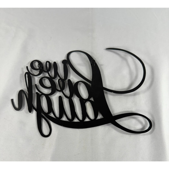 Rustic Black "Live Love Laugh" Wall Decor Sign Inspirational Word Art Home Decor - Picture 3 of 3